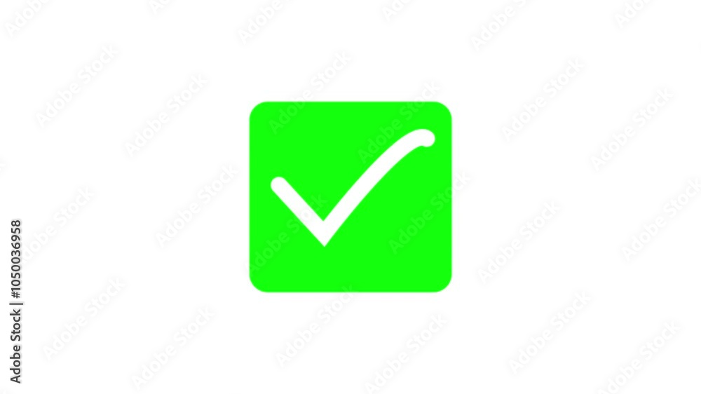 white check mark on green circle loop animation. white check mark on green circle loop animation.
