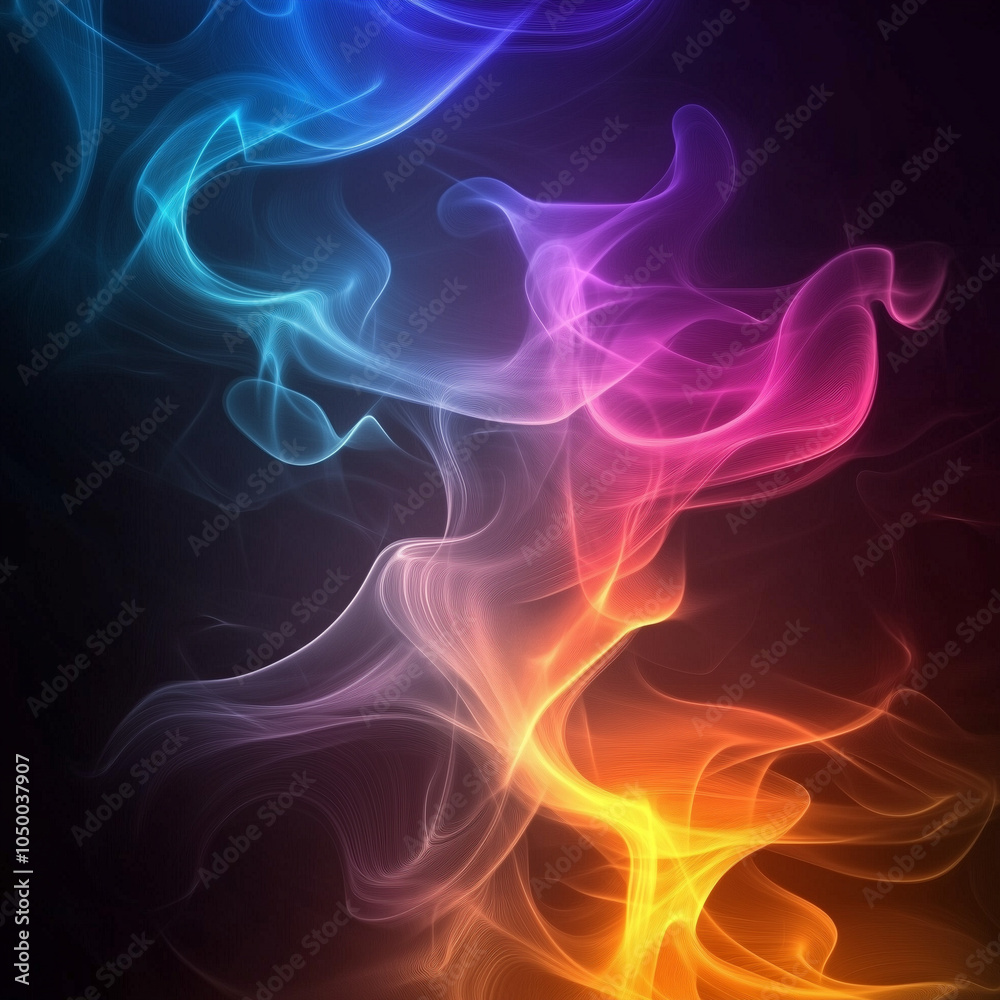 Fototapeta premium Abstract Smoke Element: Swirling, Ethereal Vapors Creating Dynamic Shapes and Flowing Motion