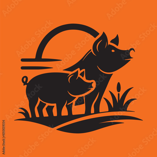 pig vector illustration 