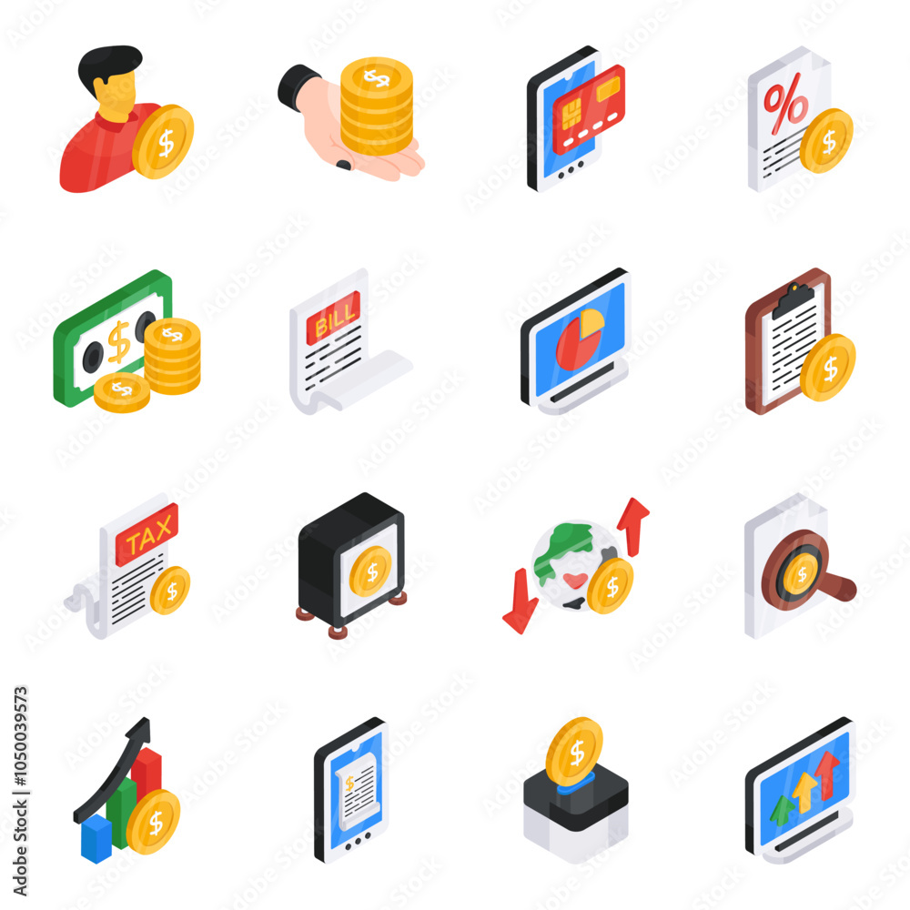 Set of Business Flat Icons

