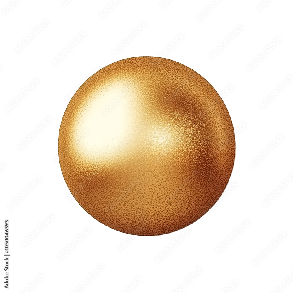Gold ball with a fine sandy texture. Isolated on a transparent Gold ball with a fine sandy texture. Isolated on a transparent