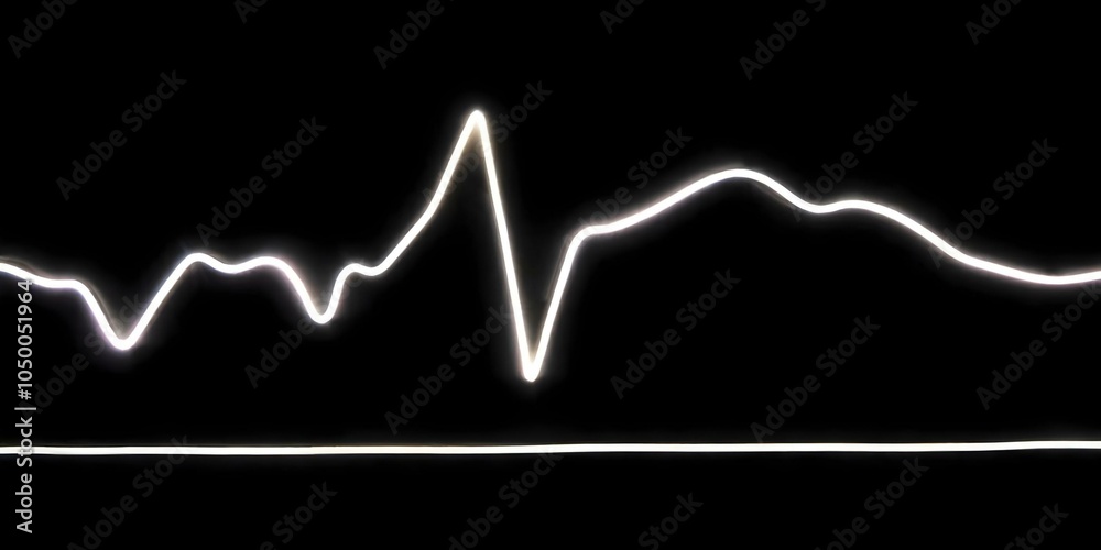 A neon colored line pulsating with animated lights, resembling a heartbeat, set against a stark black backdrop create with ai A neon colored line pulsating with animated lights, resembling a heartbeat, set against a stark black backdrop create with ai