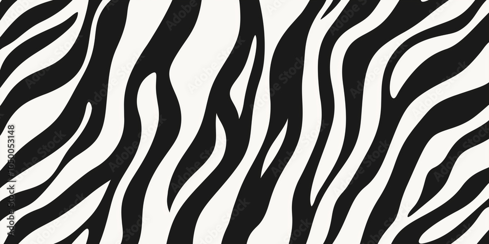 Seamless Zebra Stripes Pattern Seamless Zebra Stripes Pattern