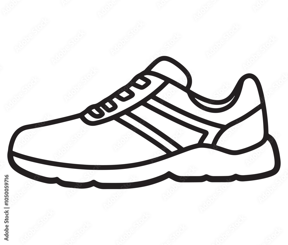 Shoes isolated on white background. A logo of shoes vector icon design silhouette sports boot concept