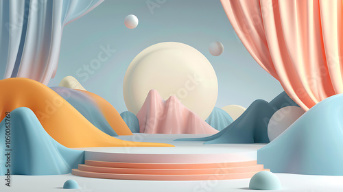 c4d render podium