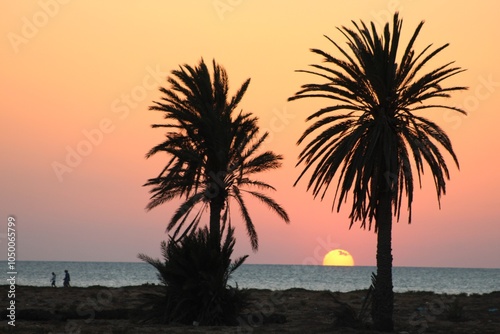 sunset on the beach