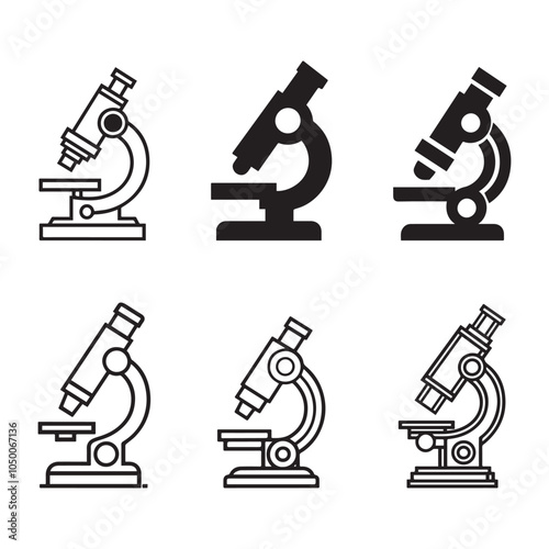 School microscope icon outline vector. Examination check