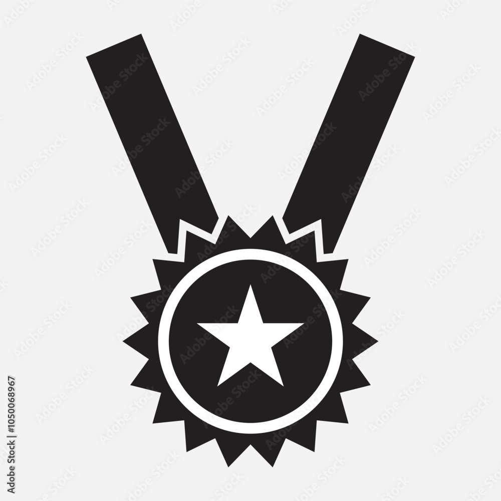 Medal icon vector. flat style with medal vector on white background. Vector illustration. Medal icon vector. flat style with medal vector on white background. Vector illustration.