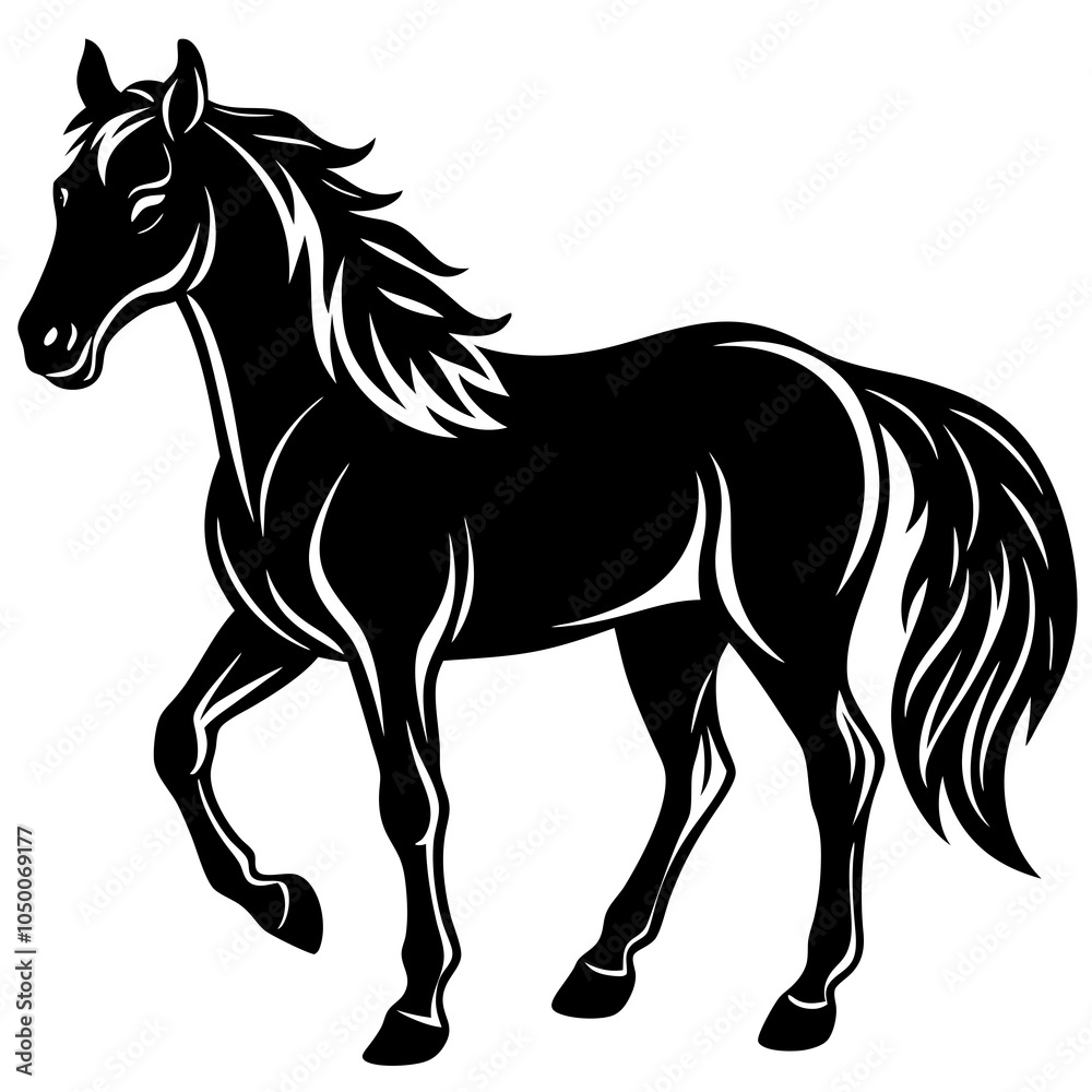 Obraz premium Horse vector silhouette 