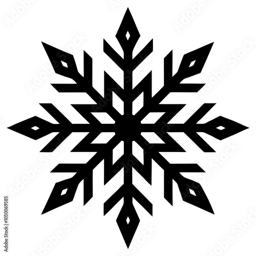 snowflake icon vector silhouette 