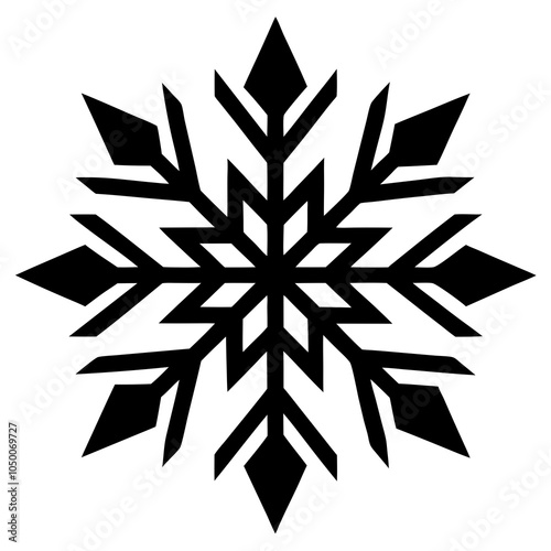 snowflake icon vector silhouette 