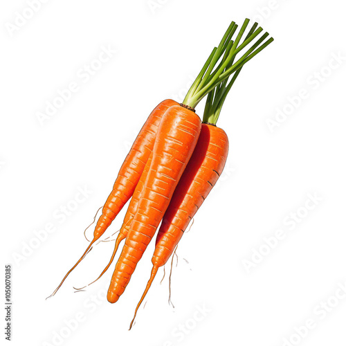 Fresh carrot isolated on transparent background