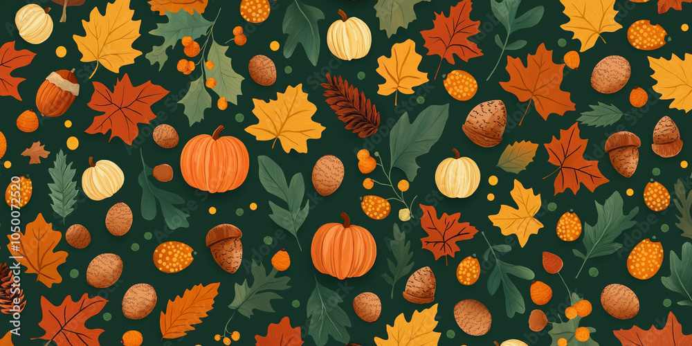 Falling Leaves Autumn Pattern Falling Leaves Autumn Pattern