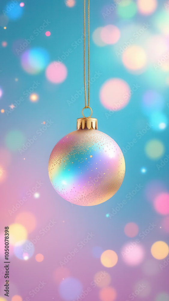 Obraz premium Beautiful holiday bauble with copy space