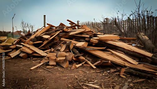 old boards disassembled structures repurposed firewood new project nearby soon hopefully today
