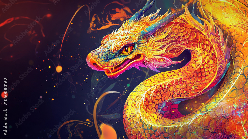 Fototapeta premium Year of the snake chinese zodiac 