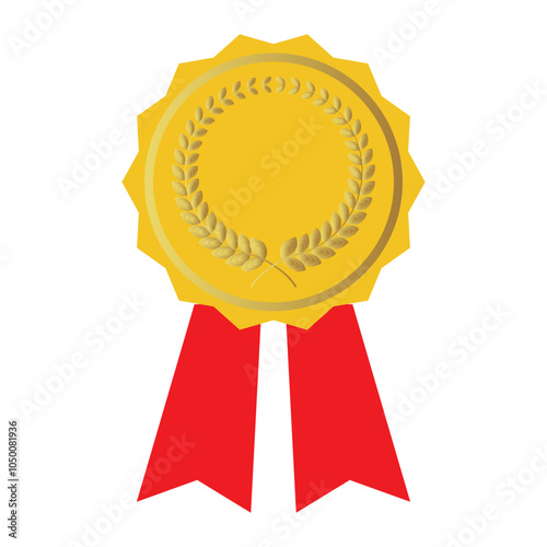 Medal icon vector. flat style with medal vector on white background. Vector illustration.