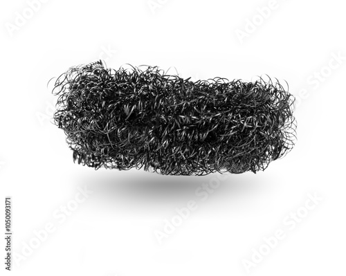 Steel filings. Metal sponge. Metal sponge for washing.