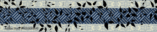 Obraz na płótnie seamless beautiful wallpaper cards border design floral leaf vintage ornament Victorian geometric ethnic print paisley w salonie