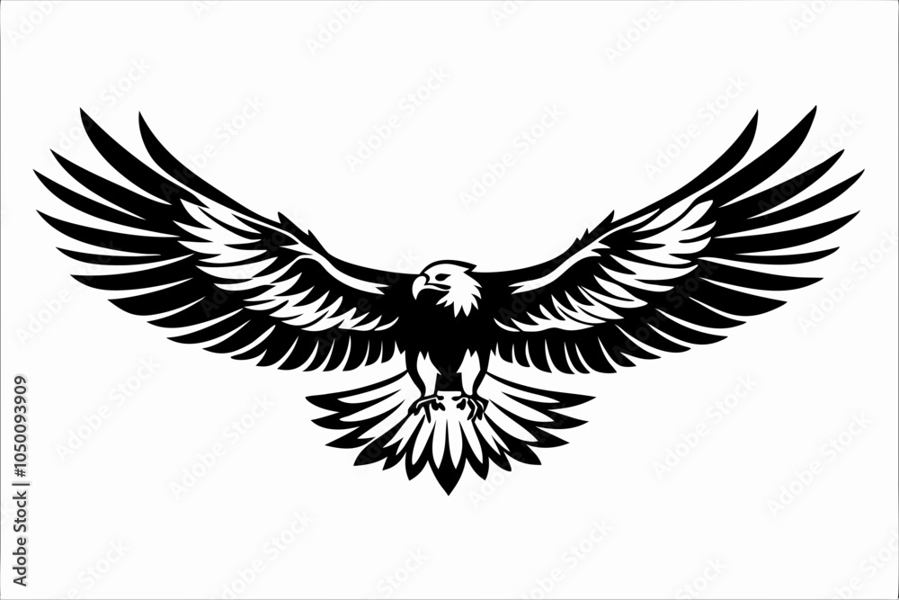 Obraz premium Soaring Eagle Silhouette Design