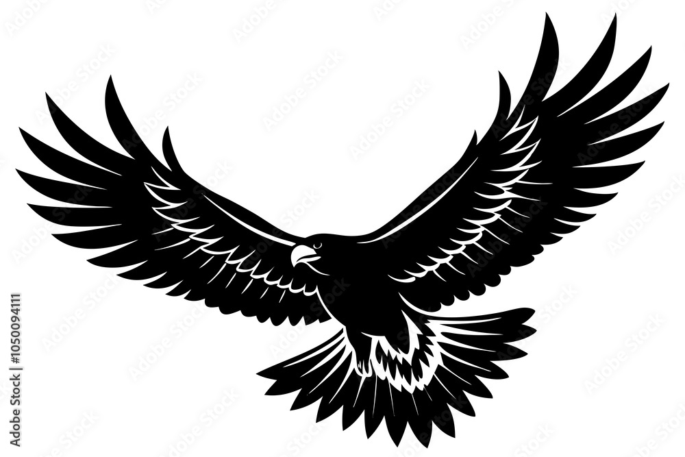 Obraz premium Soaring Eagle Silhouette Design