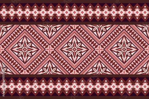 Pink flower fabric pattern