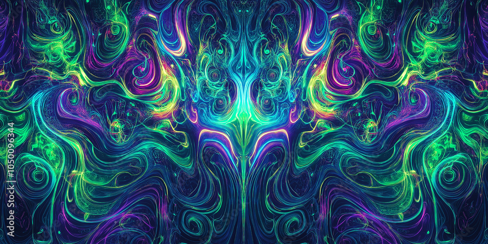 Obraz premium Futuristic Neon Pattern