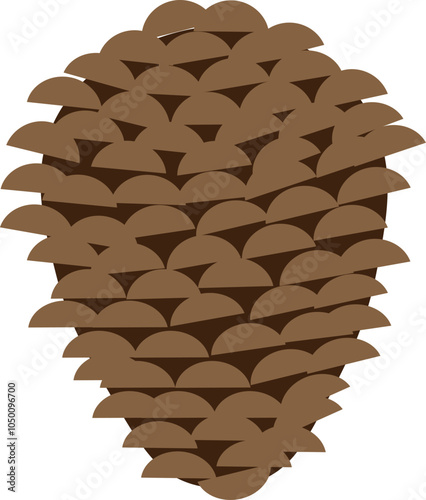 Simple Illustration of Cute Pinecone
