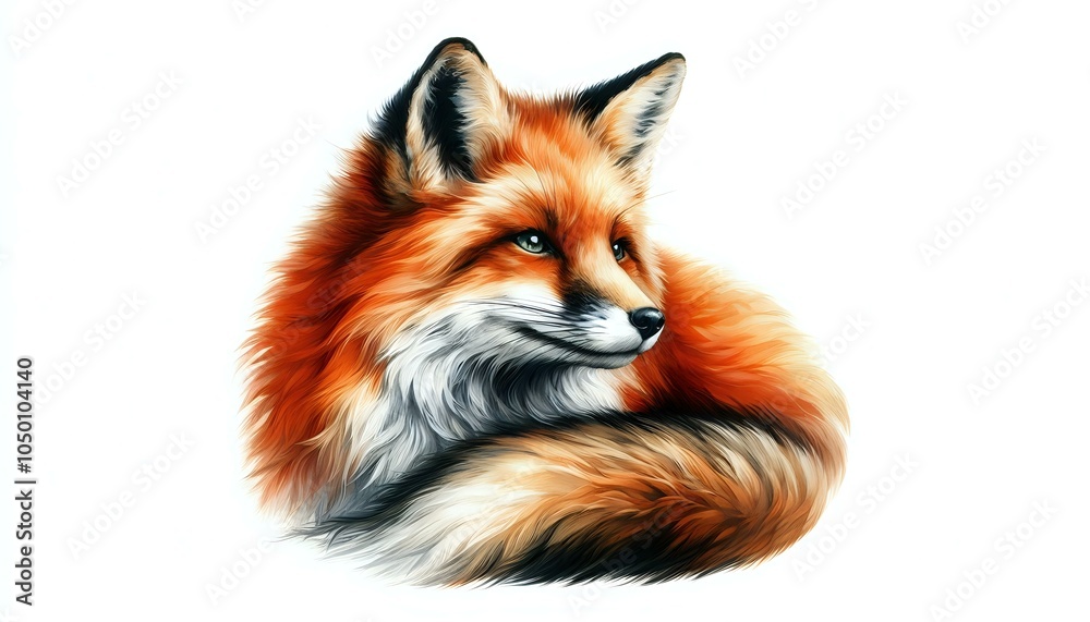 Fototapeta premium Intricately Textured Curled Fox Tail 