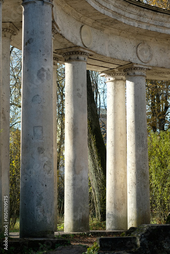 antique style columns in the park, Pavlovsk photo