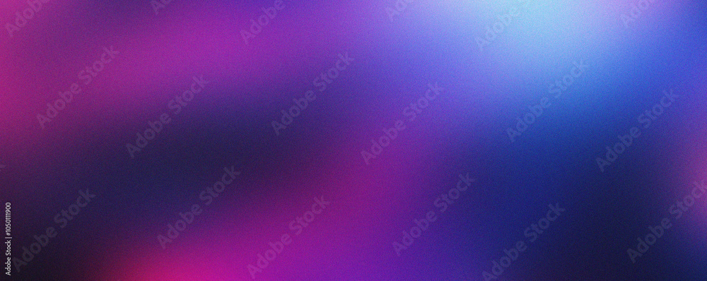 Obraz premium Gradient dark blue and pink grainy background, abstract noise texture banner