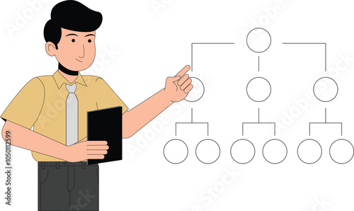 Programmer analyst explainer concept, Office workers Characters.