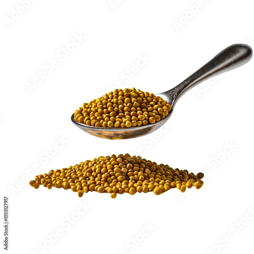 various spices on a transparent background