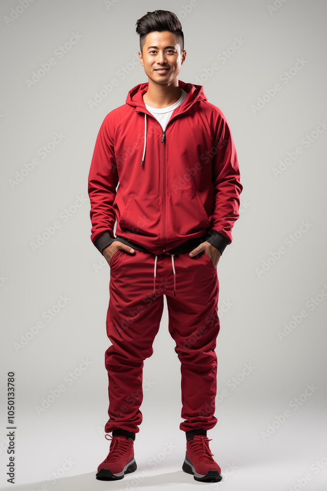 a man in purple color casual outfit standing in the studio with isolated background a man in purple color casual outfit standing in the studio with isolated background