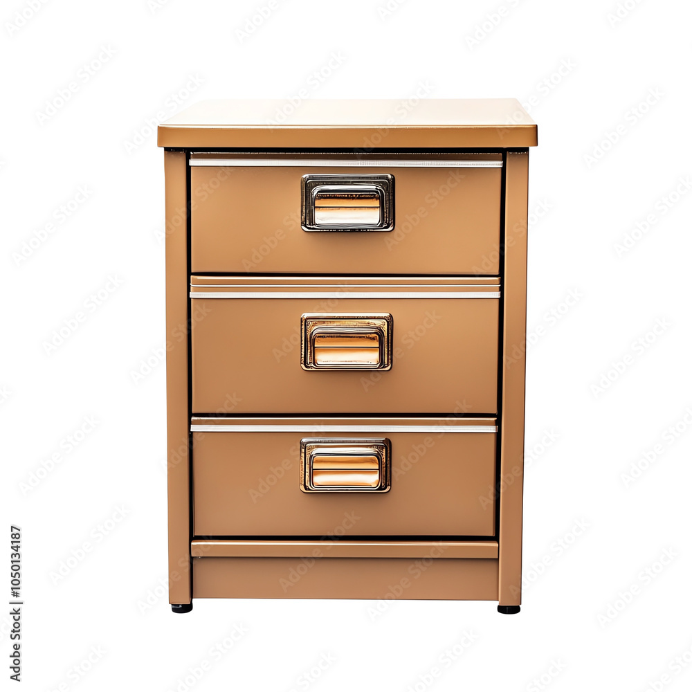 Stylish metal filing cabinet with three drawers, perfect for organizing office documents and enhancing workspace aesthetics. Stylish metal filing cabinet with three drawers, perfect for organizing office documents and enhancing workspace aesthetics.