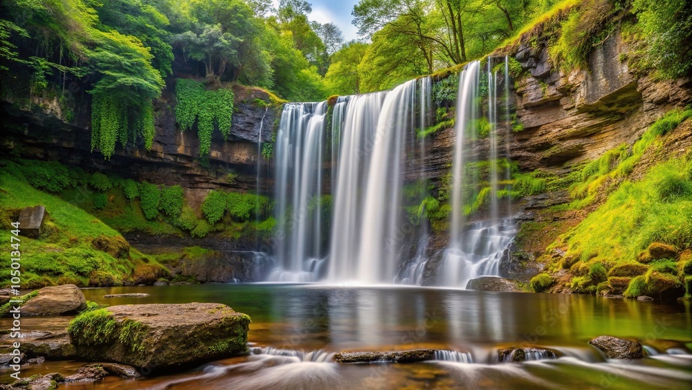 Fototapeta premium Sgwd Gwlady waterfall in the Brecon Beacons National Park, Wales, UK