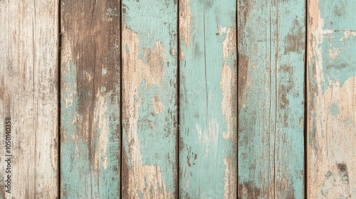 A textured background of worn wood in faded tones of soft brown and pale turquoise, the aged surface revealing natural imperfections