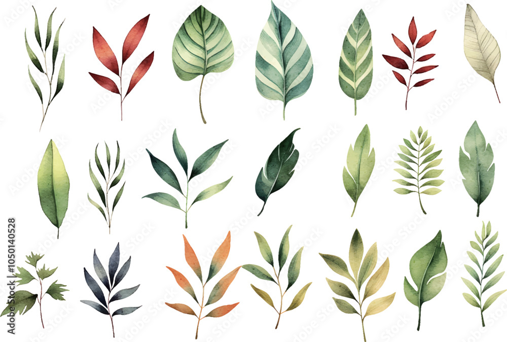 Fototapeta premium green leaves seamless pattern