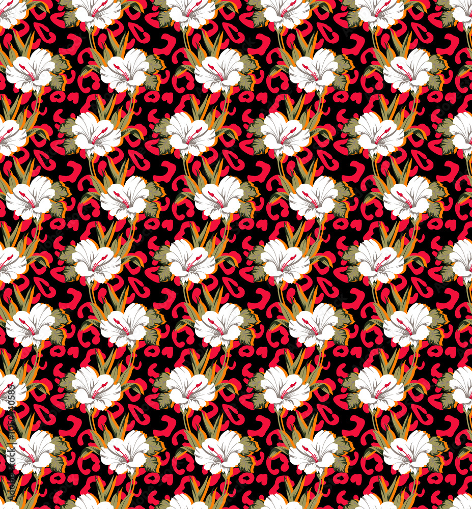 seamless beautiful wallpaper cards all over design floral leaf vintage ornament Victorian ethnic geometric print paisley