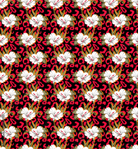 Obraz na płótnie seamless beautiful wallpaper cards all over design floral leaf vintage ornament Victorian ethnic geometric print paisley w salonie