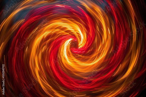 Abstract swirling fire pattern in red and orange.