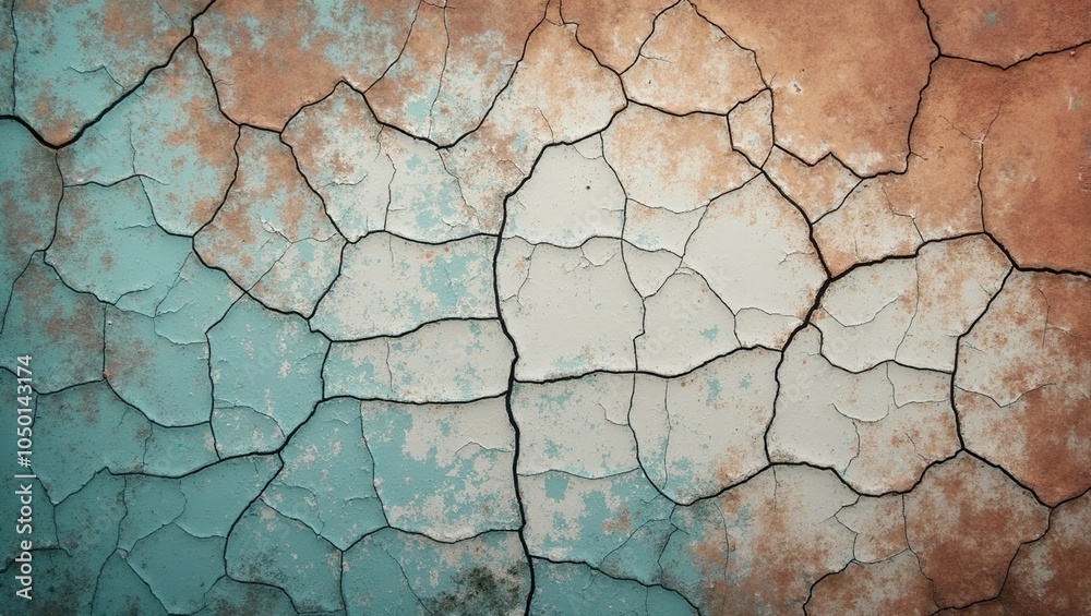 Close up of weathered paint in rust white and teal textured feel Close up of weathered paint in rust white and teal textured feel