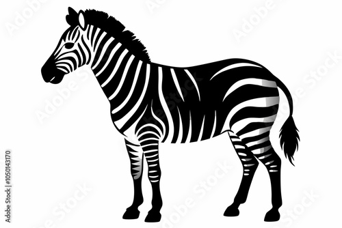 Dynamic Zebra Silhouette Design photo