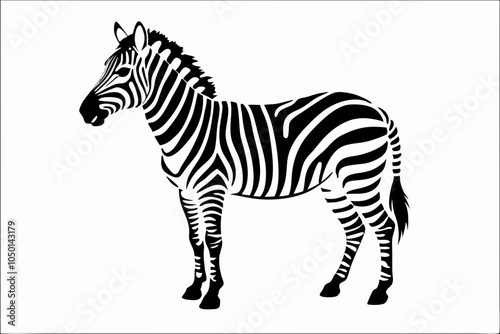 Dynamic Zebra Silhouette Design photo