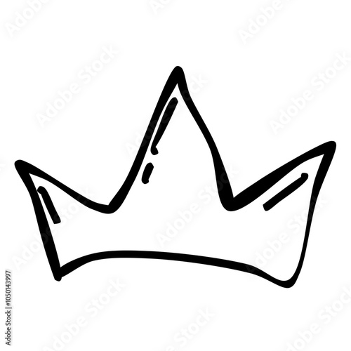Cartoon comic shiny princess crown effect doodle