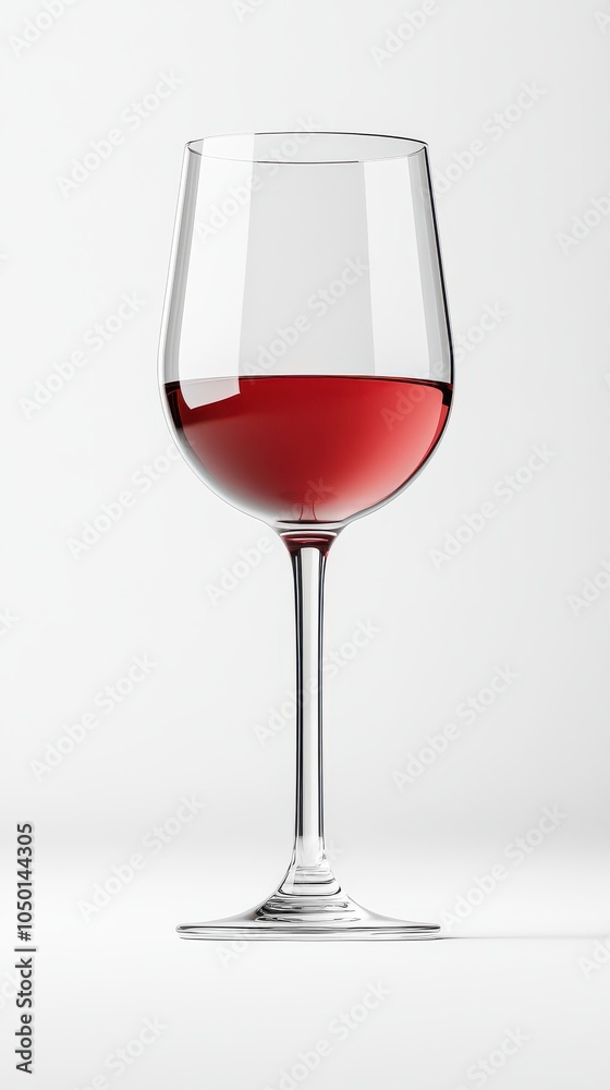 Glass of red wine on a white background Glass of red wine on a white background