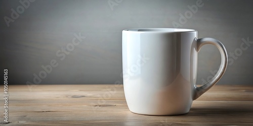 White porcelain mug for mock up photo