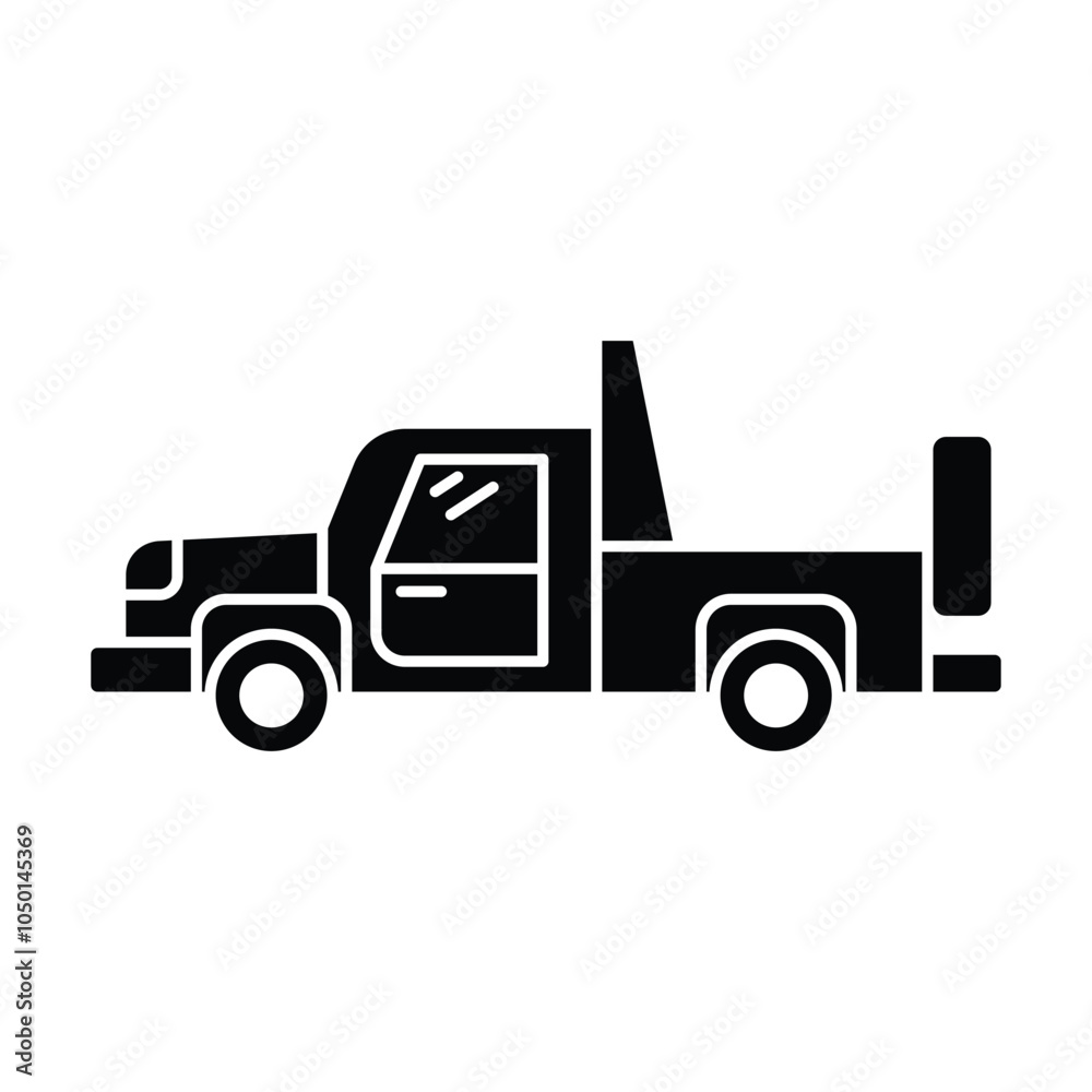 Pickup truck icon vector on white background
Pickup truck icon vector on white background