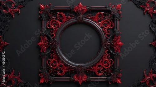 Vintage Floral Vector Frame with Ornate Ornamental Design for Invitation Card Decor
