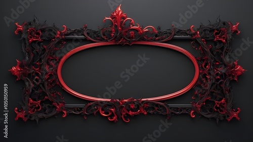 Vintage Floral Gold Frame Vector